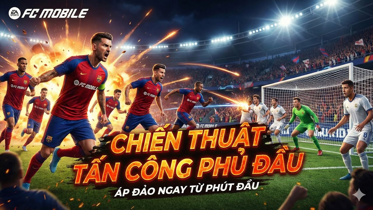 Game FC Mobile: chiến thuật tấn công phũ đầu. @EASFCMOBILE @EASFCMobileVN  #easportsfc #fcmobile 