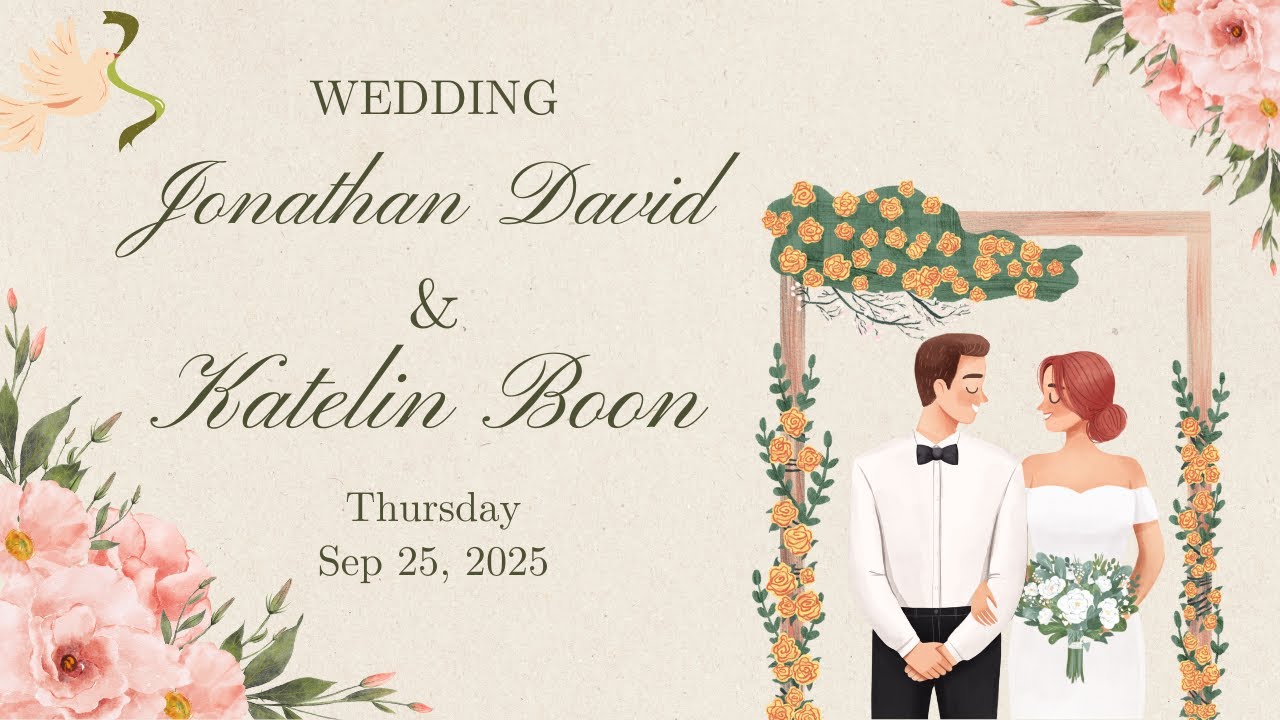 🔴LIVE  WEDDING Jonathan David Weds Katelin Boon