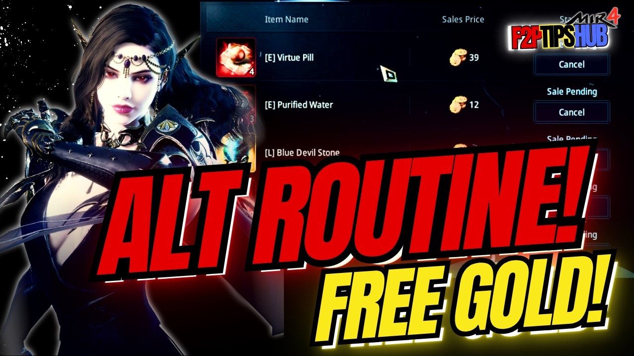 MIR4 Gold Farming Guide (F2P) | Best Daily Routine for Sub Alts + Boosting Server Tips!