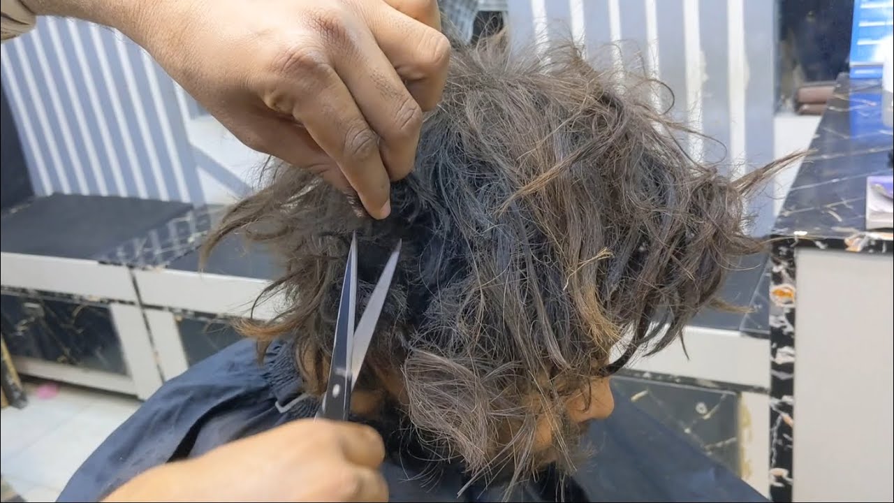 Homeless Man very dirty hair transformation ASMR #hammadhairstudio