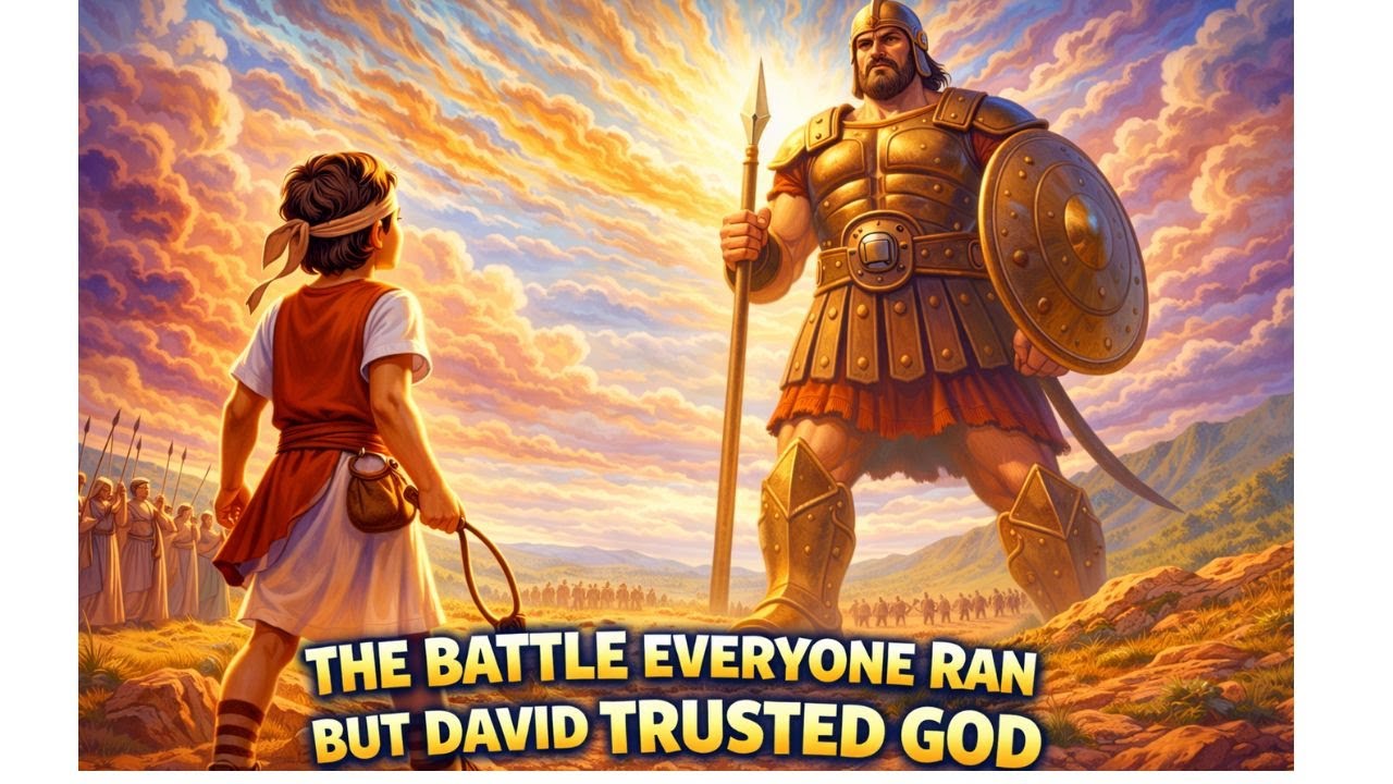 The Battle Everyone Ran But David Trusted God || David & Goliat || 1 Samuel 17 || Kids Bible Story