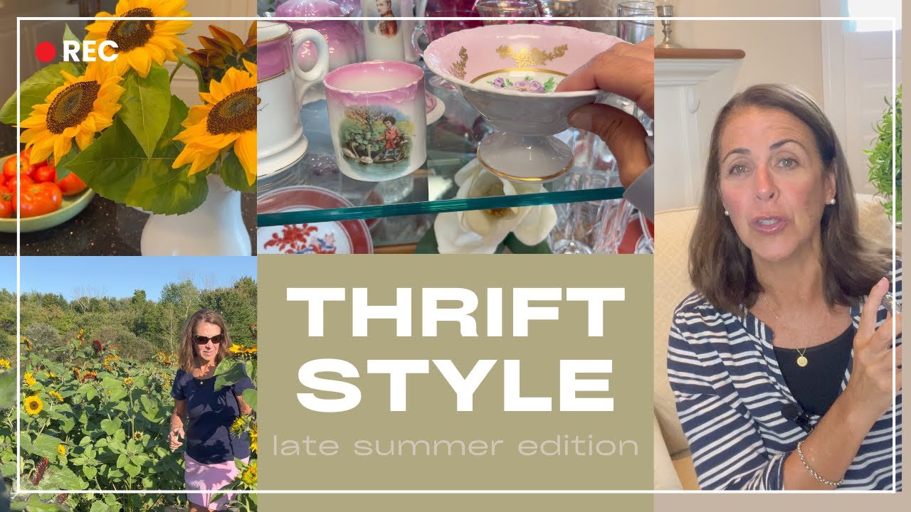 Fall Thrifting & Styling// Picking Sunflowers// Exciting News #thriftedhome #traditionalhome