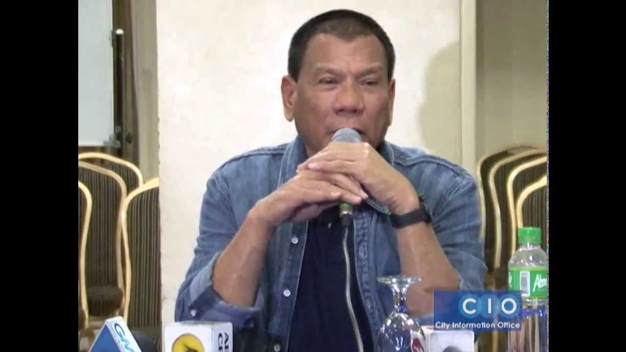 Mayor Rody Duterte presscon on the Sept. 16, 2013 bombing incidents
