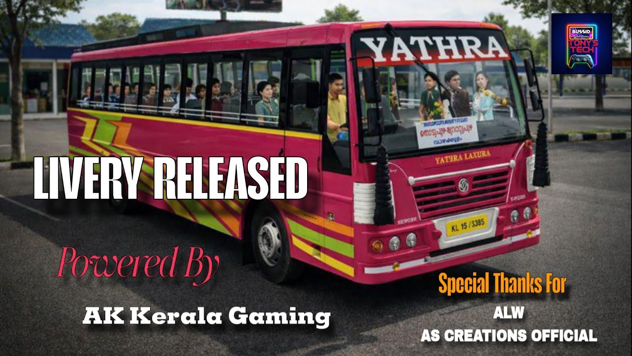 Bus simulator Indonesia // YATHRA  bus Livery Released / AK Kerala Gaming YATHRA COACH Mod