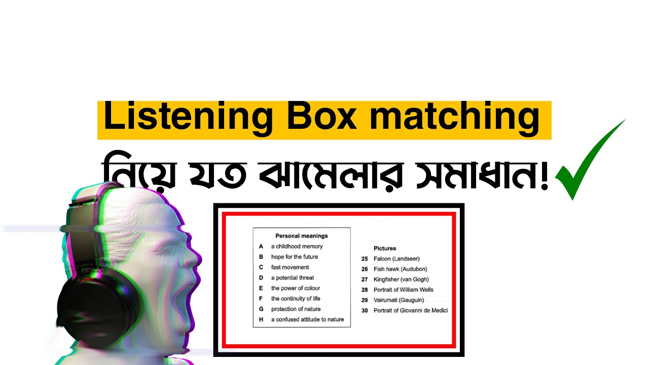 IELTS Listening Box matching নিয়ে যত সমস্যার সমাধান  | Class number 4