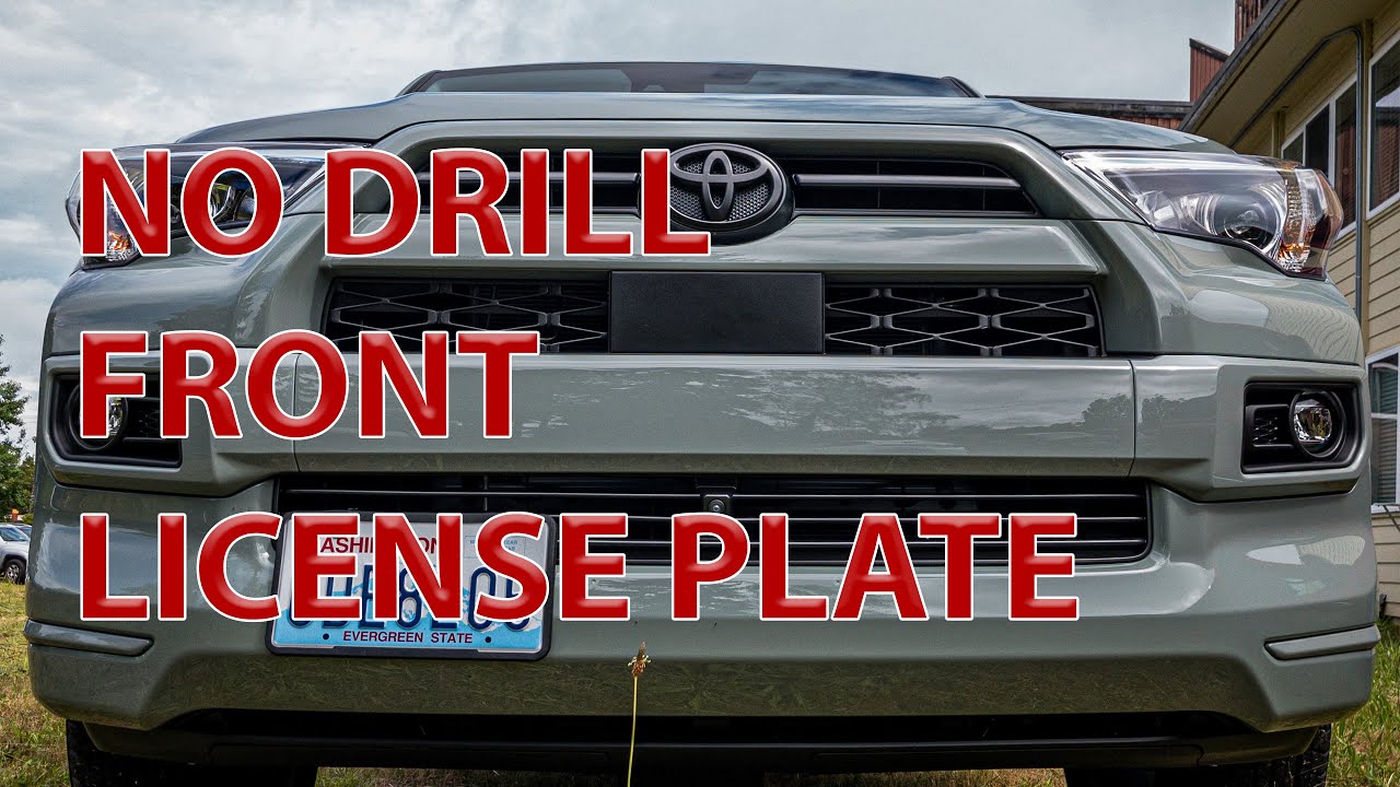 No Drill Front License Plate | 2022 Toyota 4Runner TRD SPORT