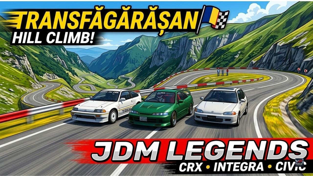JDM Hill Climb | SCREAMING VTEC! 3 JDM Legends vs Transfăgărășan Hill Climb