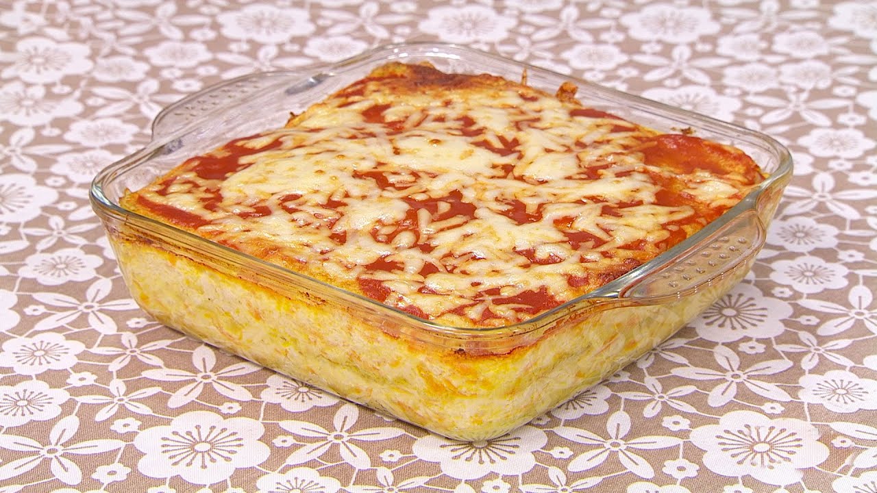 Lasagna de pollo sin masa