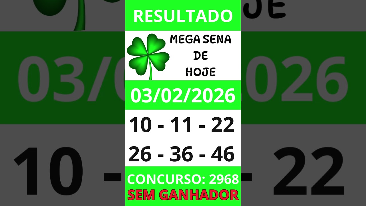 MEGA SENA 2968 🔥 ACUMULOU! | R$ 144 MILH&Otilde;ES 💰
