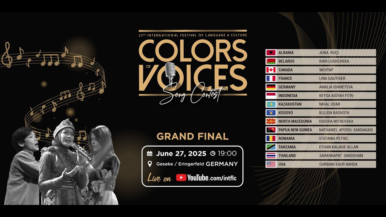 IFLC &ldquo;Colors of Voices&rdquo; Song Contest 2025 - Grand Final - ⏰ 19:00 - Live Stream - Germany