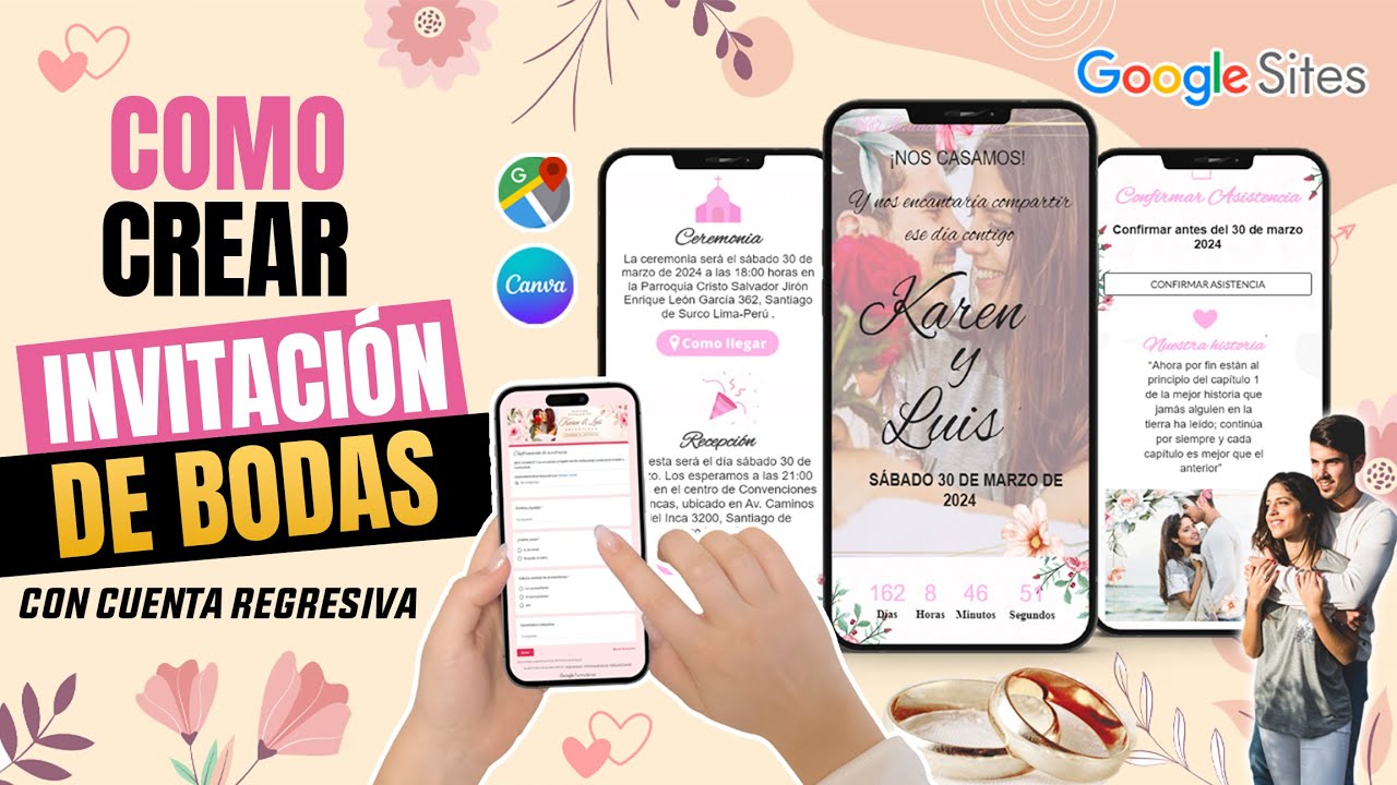 Cómo Crear una INVITACIÓN para BODA digital INTERACTIVA en GOOGLE SITES👰🤵