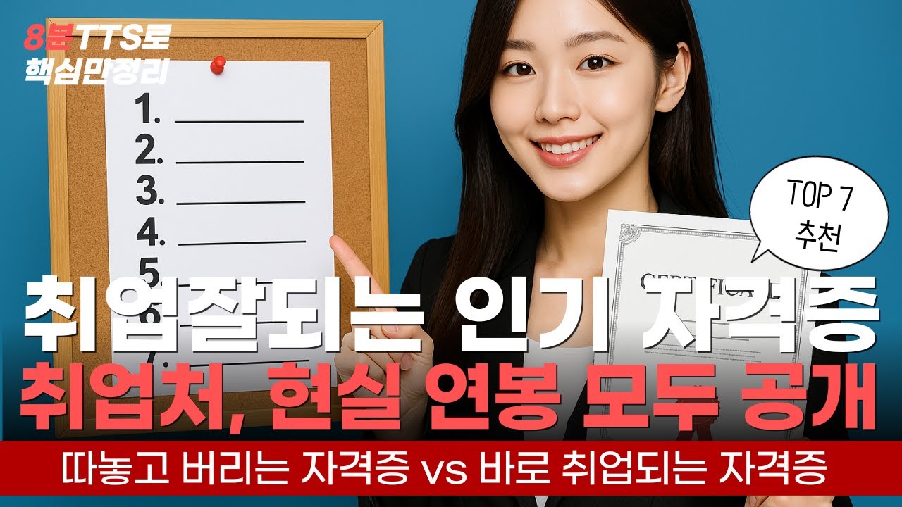 취업 잘 되는 인기 있는 자격증 TOP7 추천 (취업처, 현실 연봉 공개)