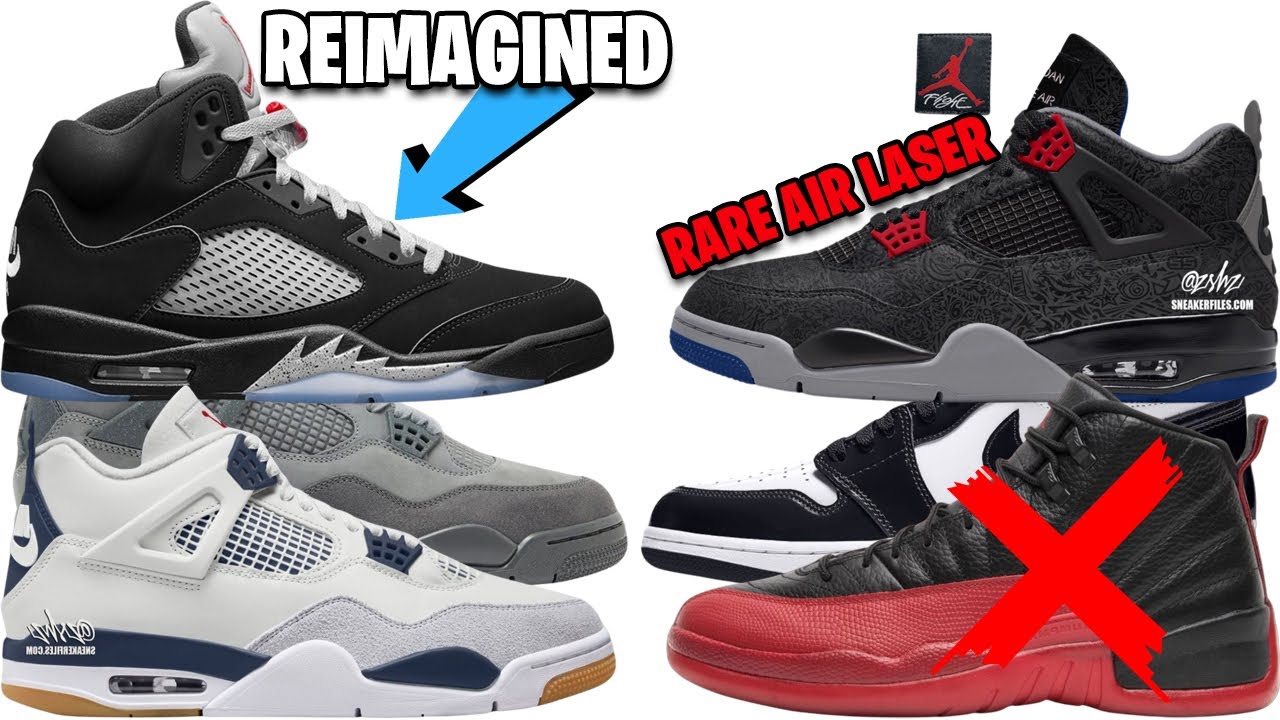 AIR JORDAN 5 BLACK METALLIC REIMAGINED 2025, AJ 4 RARE AIR LASER, AJ12 BLOODLINE, NIKE SB AJ4 + MORE