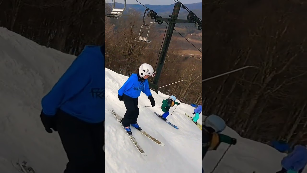 Skiing Double Black diamonds #windham