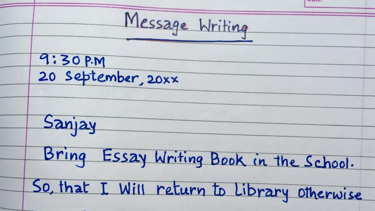 Message Writing || How to Write a Message