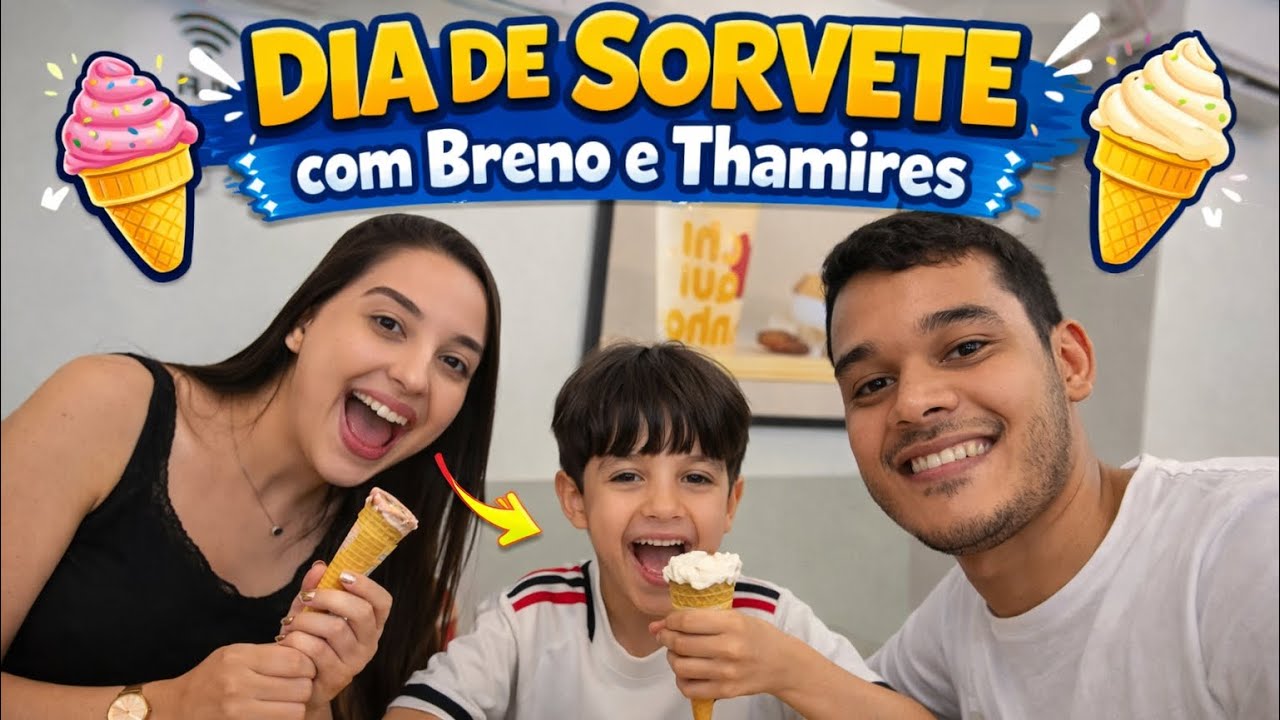  Dia de Sorvete com o Breno e a Thamires!