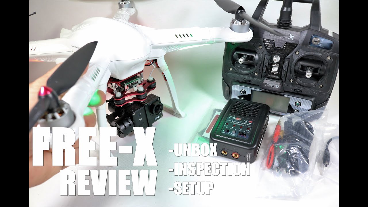 FREE-X MCFX GPS QuadCopter Drone Review - Part 1-  [UnBox, Inspection & Setup]
