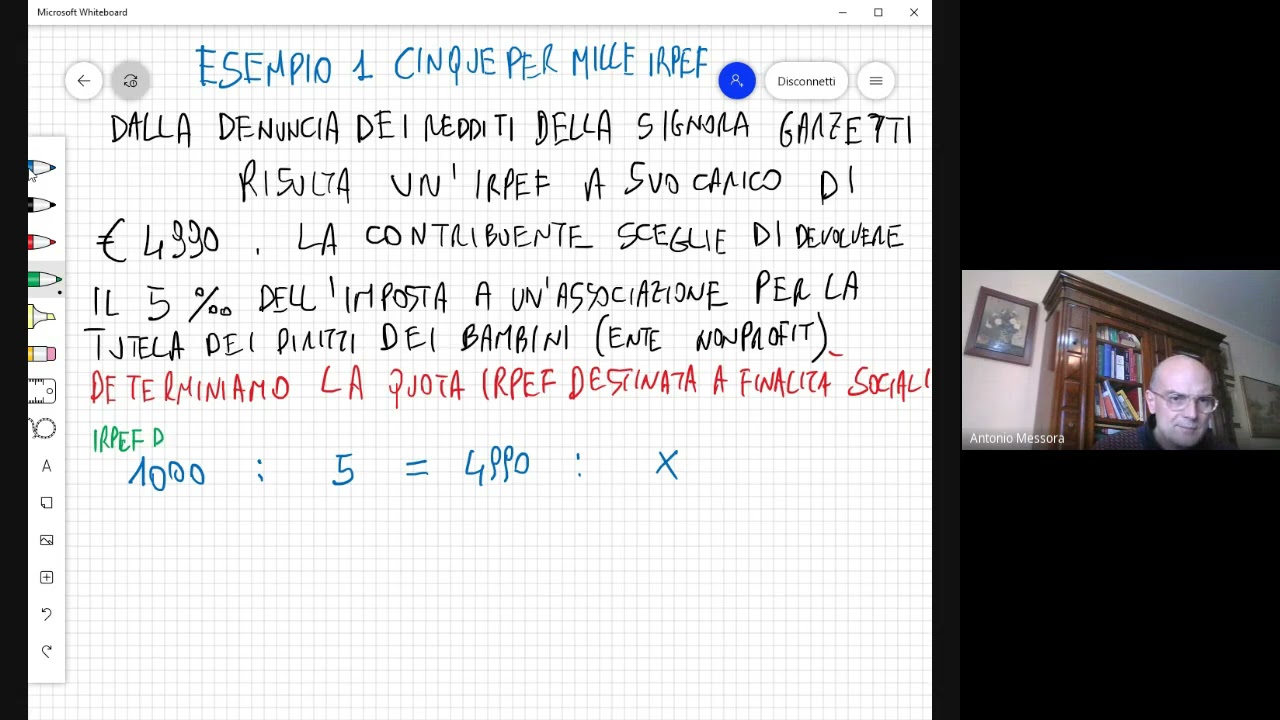 Esempio 1 Cinque per mille dell' IRPEF
