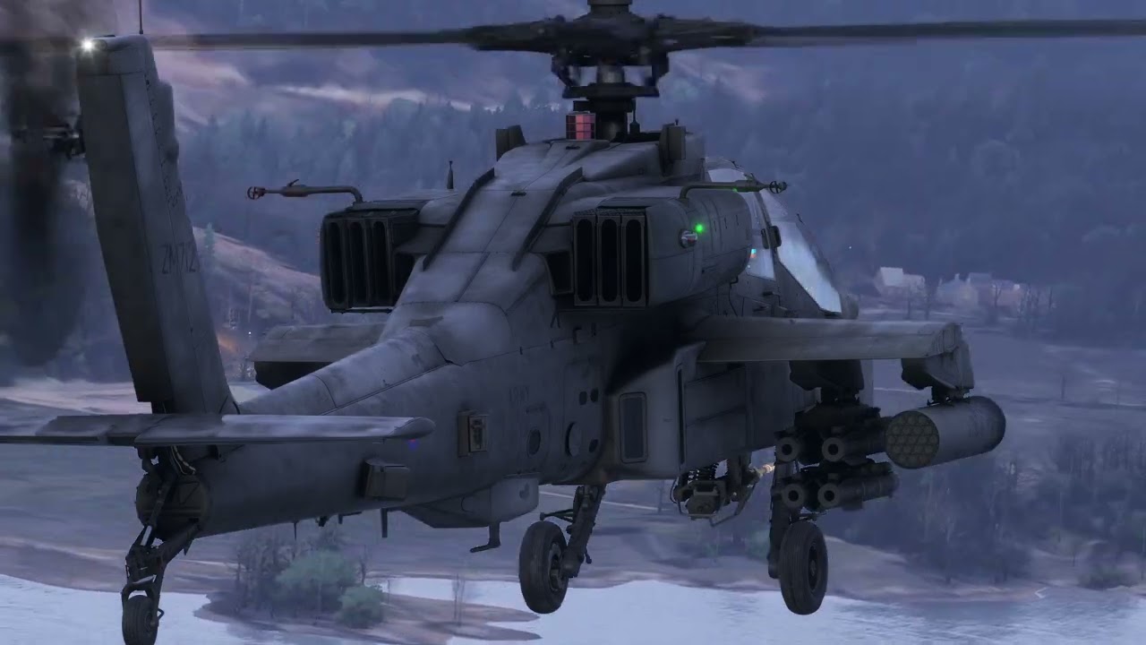 AH 64 Apache Low Level Mac Loop  Golden Hour Rotor Run  MSFS 2024 🌄🚁