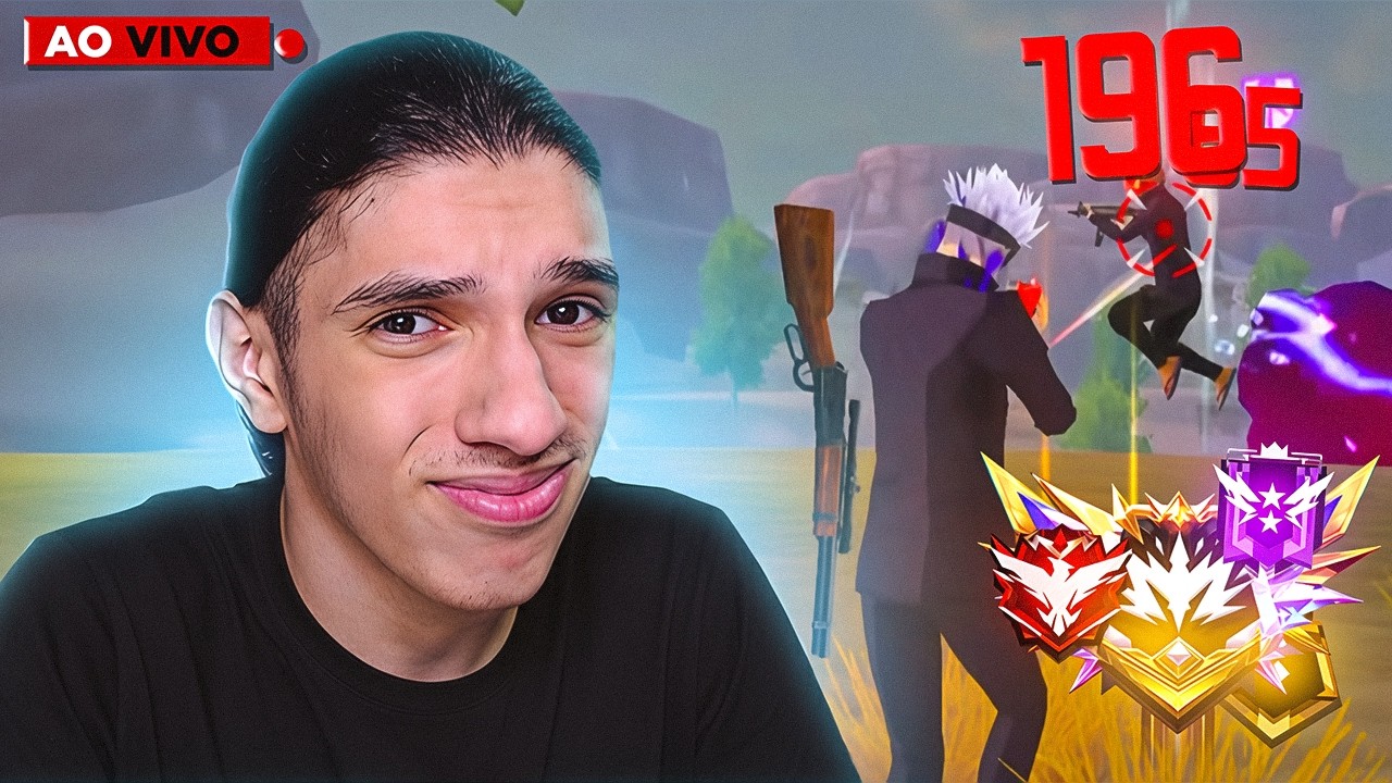 AMASSANDO NA RANQUEADA! 💙 FREE FIRE AO VIVO 💙 FLUPY LIVE ON 💙