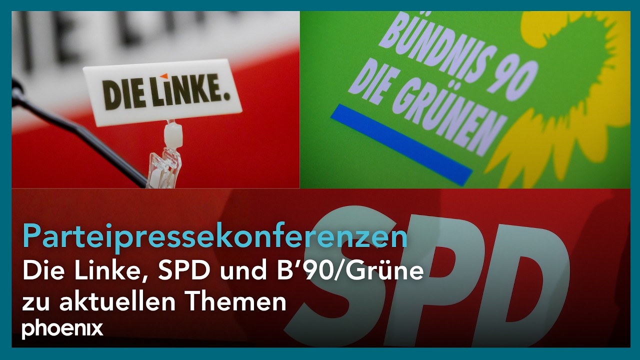 Parteipressekonferenzen: Die Linke, SPD und B’90/Grüne zu aktuellen Themen | 02.06.2025