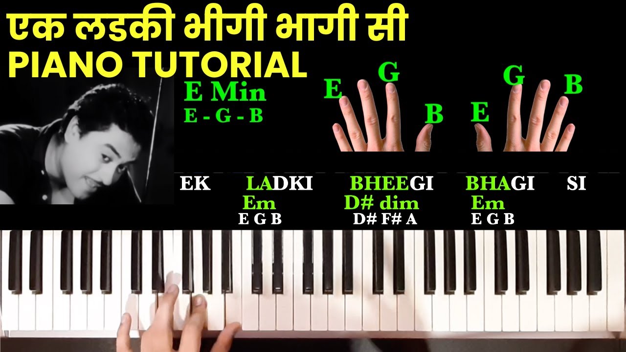 Ek Ladki Bhigi Bhagi Si Piano Tutorial | How to Play Piano with Both Hands #howtoplaypiano