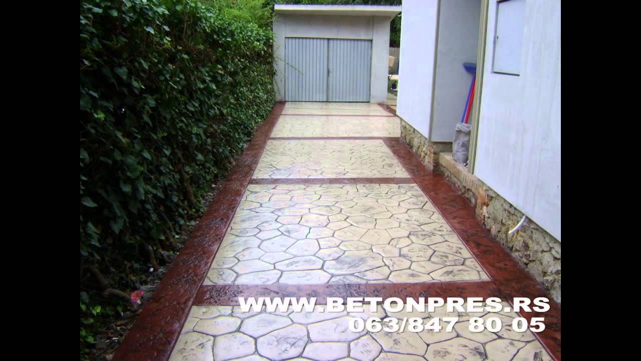 Štampani beton staze, prilazi, terase  - Beton pres