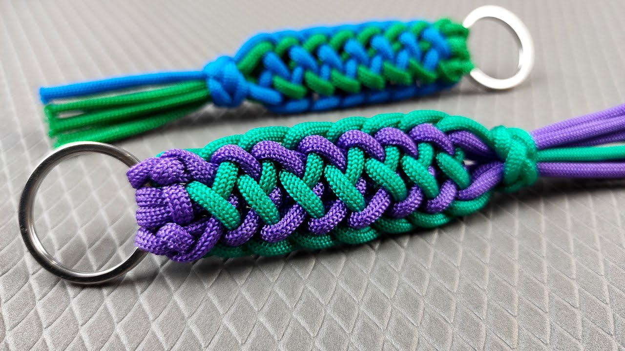 Super Easy Paracord Lanyard Keychain | How to make a Paracord Key Chain Handmade DIY Tutorial #53