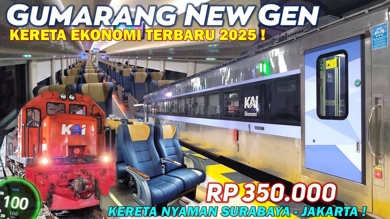 UPGRADE KERETA TERBARU 2025 ! Naik KA GUMARANG Ekonomi New Generation Kereta Nyaman Surabaya Jakarta