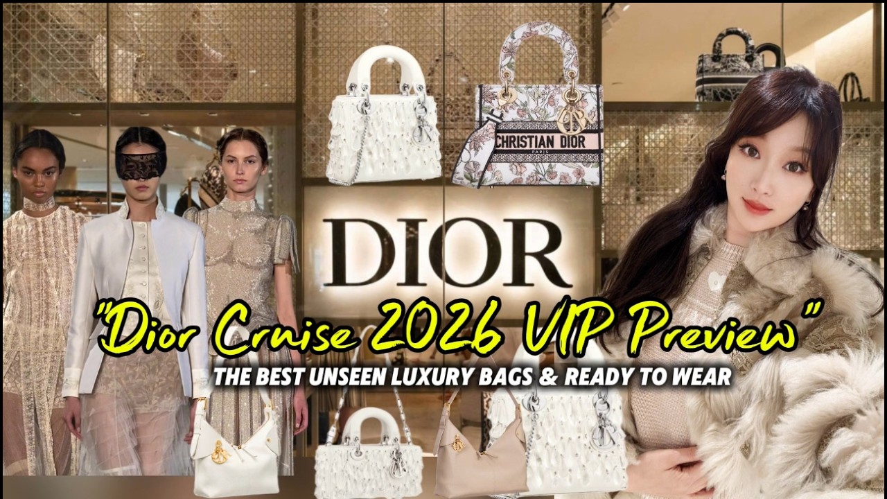 Эксклюзивный VIP-показ круизной коллекции Dior Cruise 2026 | лучшие модели сумок класса люкс и го...