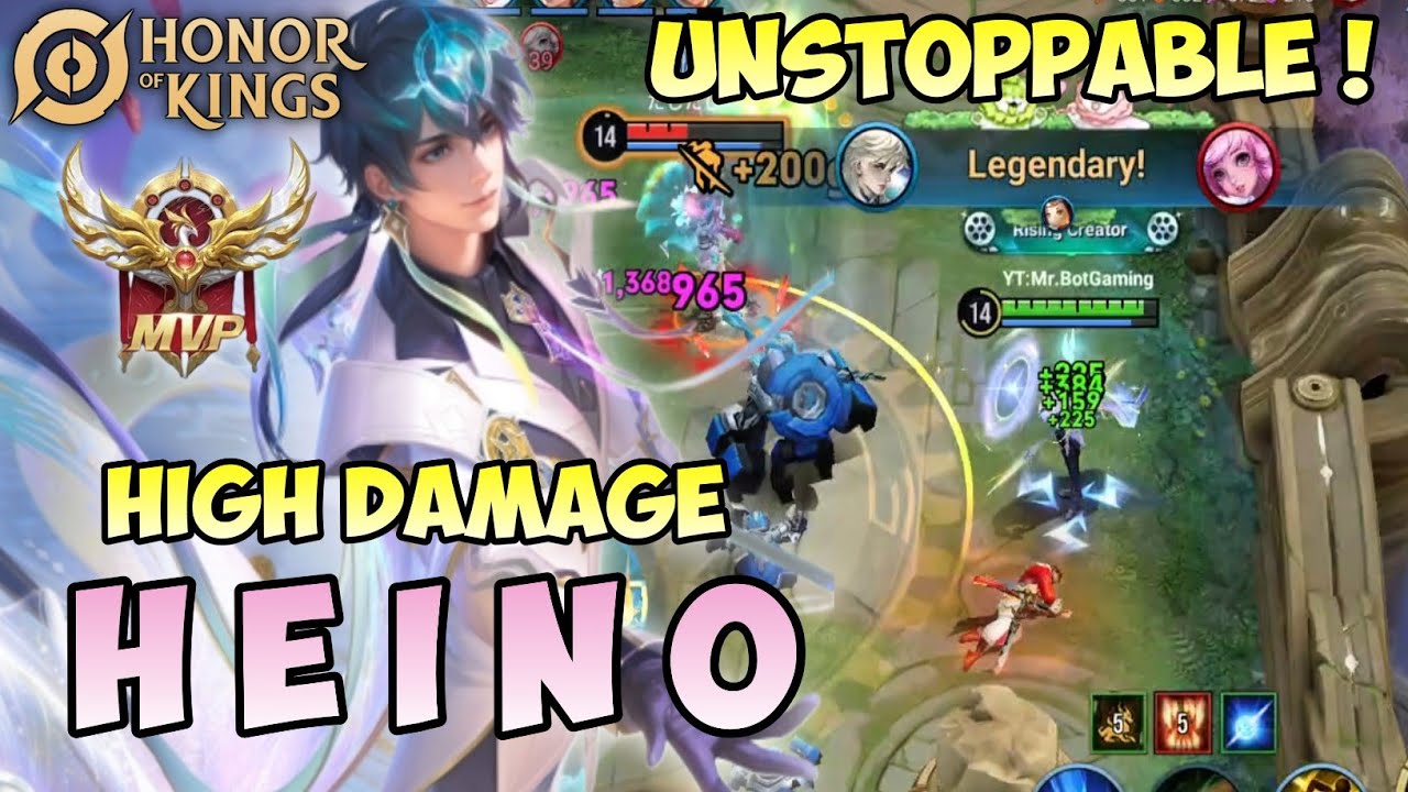 UNSTOPPABLE! Heino Pro Gameplay Technique - HIGH DAMAGE🔥 EASY ELIMINATION ENEMY | Honor of Kings