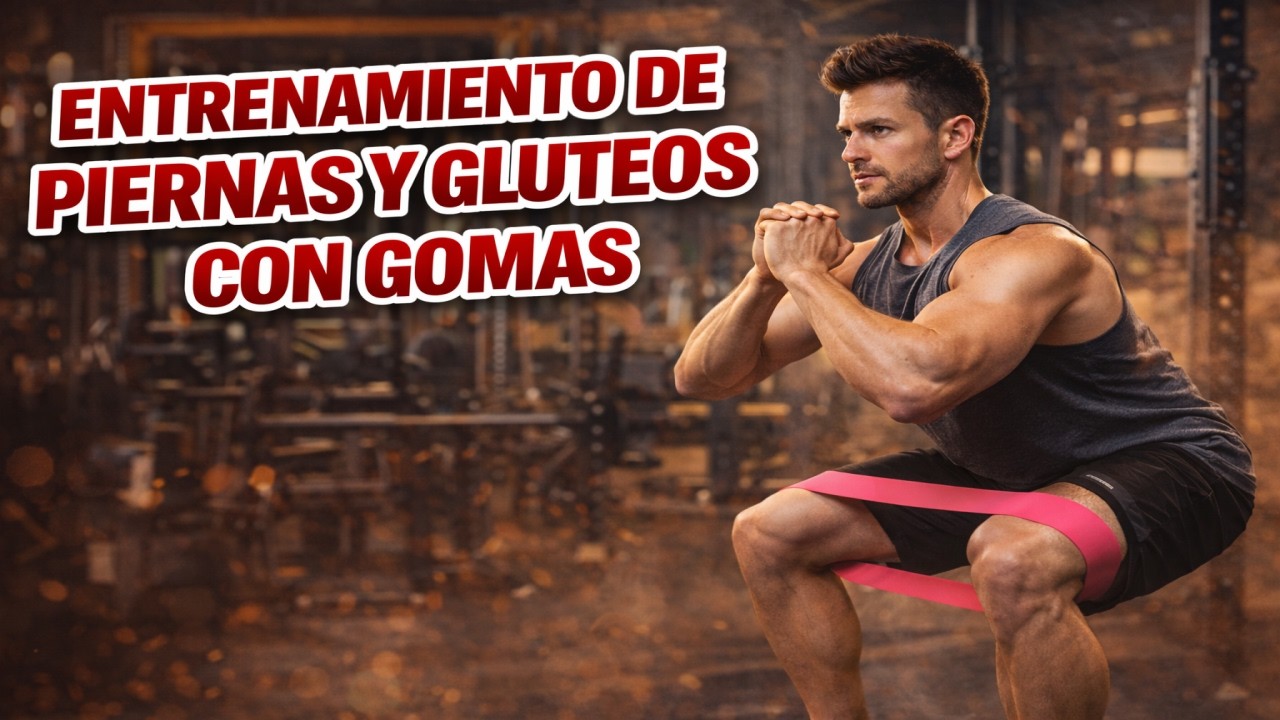 ¡ENTRENAMIENTO DE PIERNAS Y GLUTEOS CON GOMAS EN CASA! | ENTRENANDO SOLO CON GOMAS CAPITULO 3