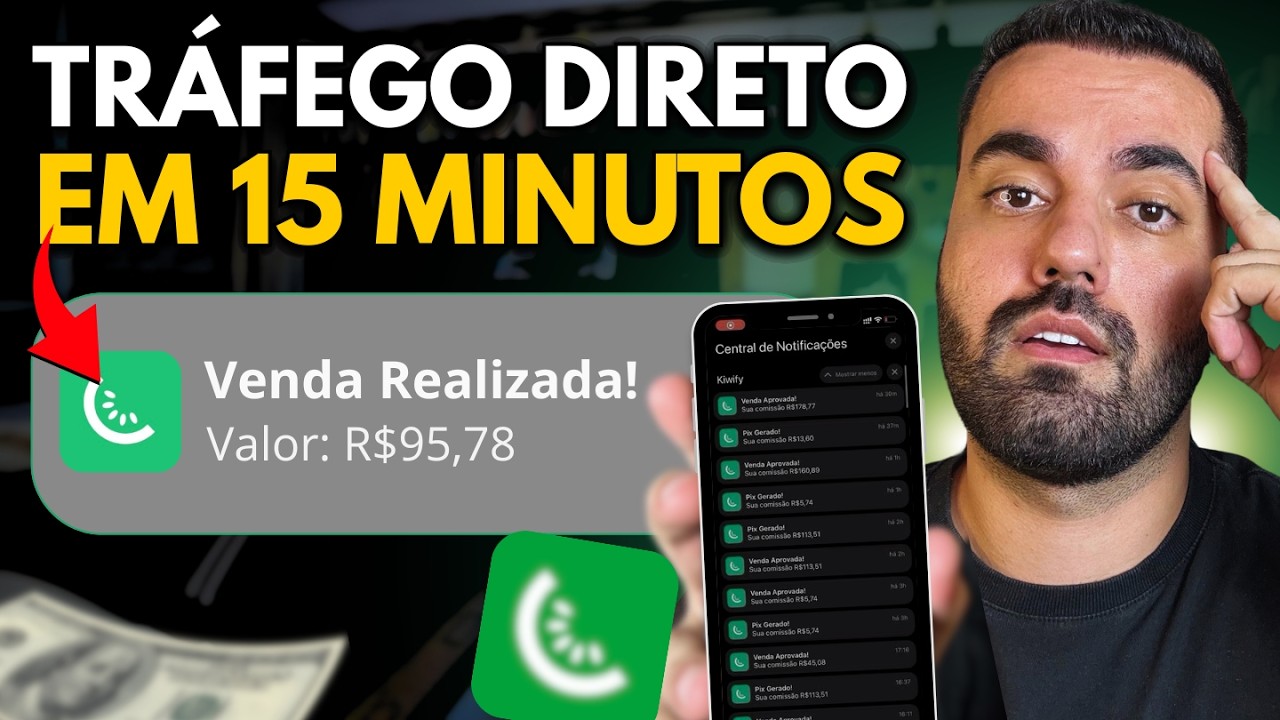 AT&Eacute; UM INICIANTE CONSEGUE VENDER (R&Aacute;PIDO) COMO AFILIADO NA KIWIFY COM TR&Aacute;FEGO DIRETO - Aula Gratuita