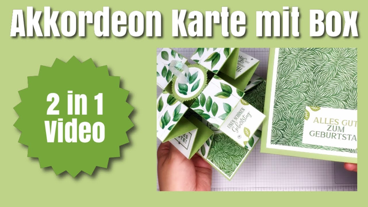 Anleitung Akkordeon Karte mit Geschenkverpackung - Schritt für Schritt gebastelt mit Stampin‘ Up!