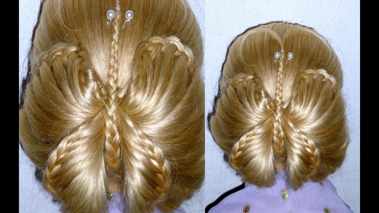 Плетение косичек/волос Мастер класс ."Бабочка"- Причёска для средних/длинных волос