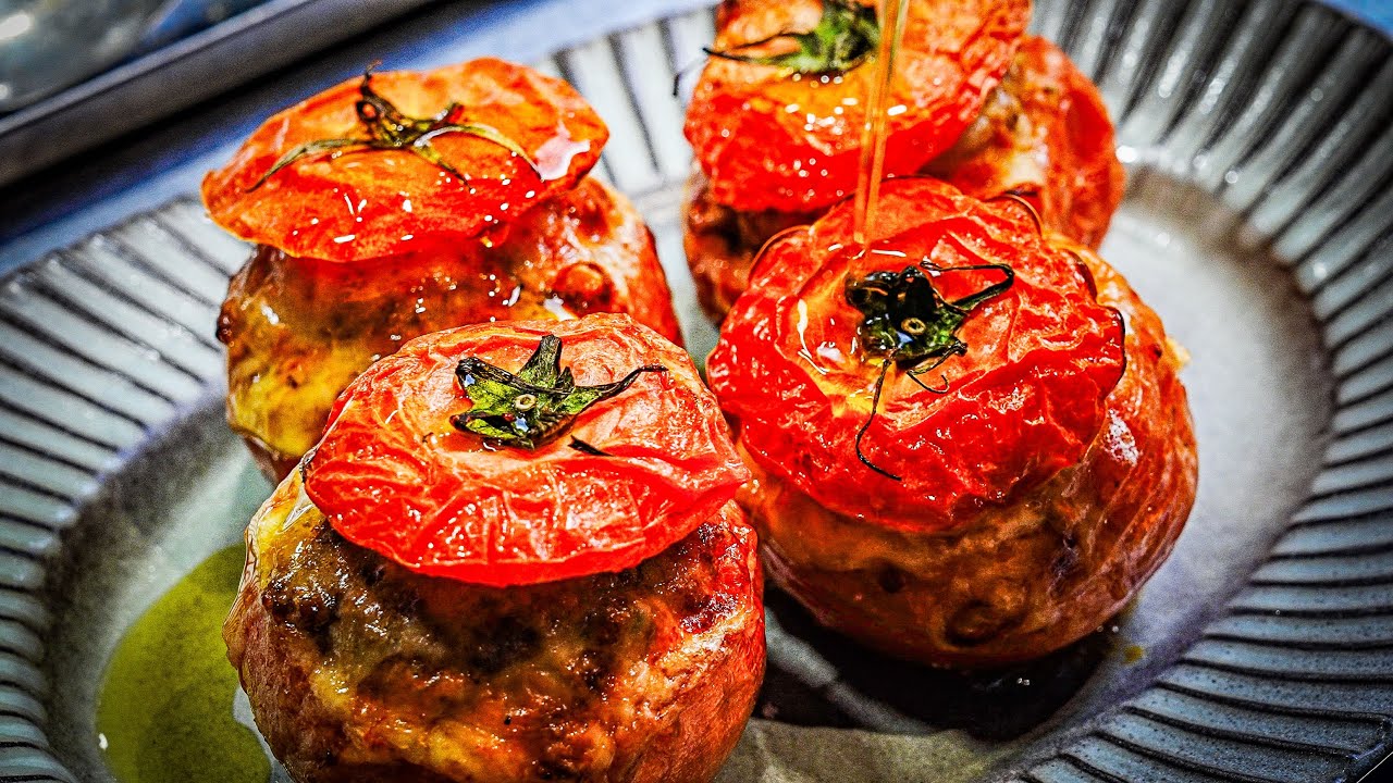 フランスが生んだ世紀のトマト料理【トマトファルシ】肉詰めといえばピーマンよりトマトです、そんなプロの圧倒的レシピ