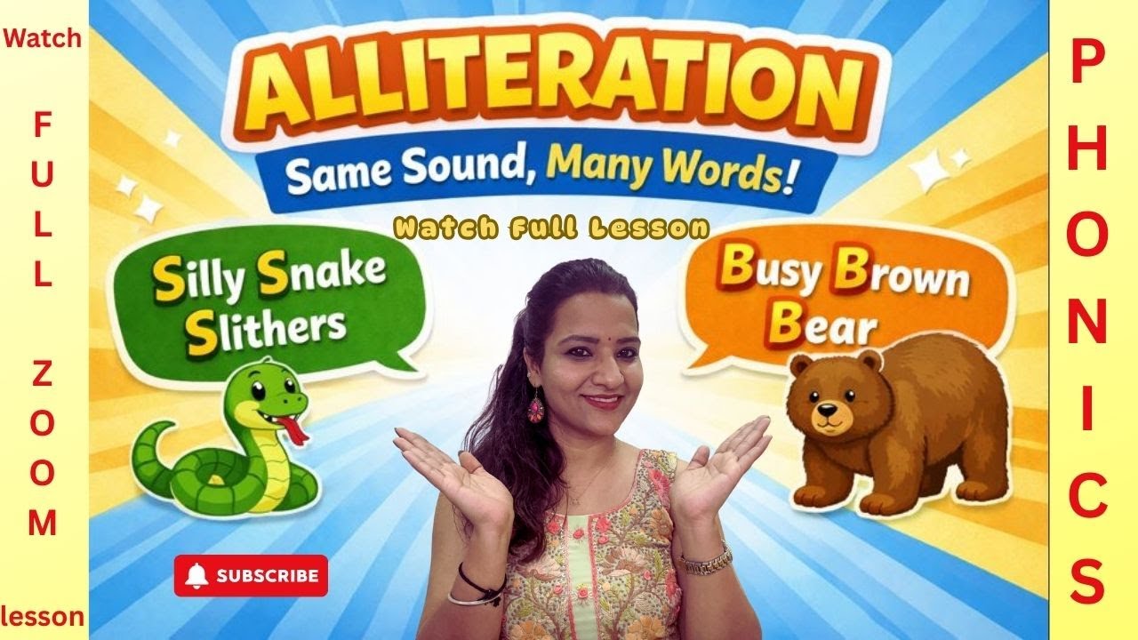 Alliteration for Kids | What is Alliteration? | Easy Explanation with Examples 