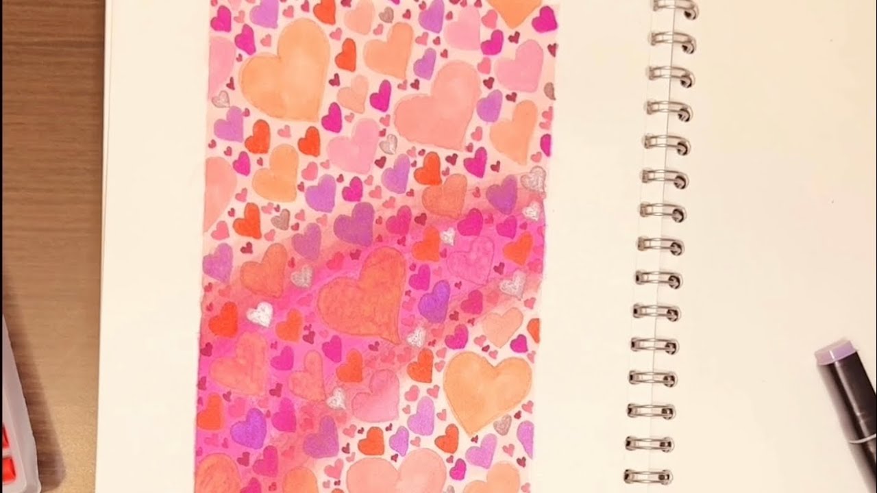 Only pink color challenge turned into how many hearts can fit without overlapping/ relaxing music 
