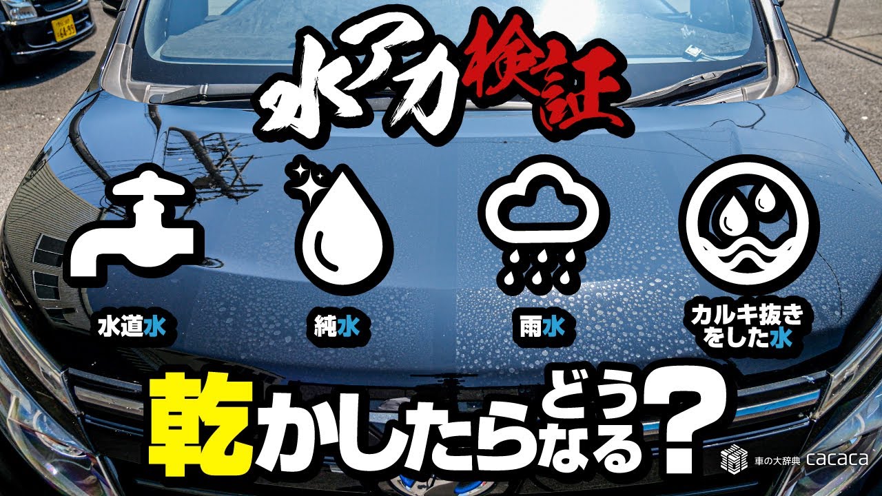 ENG SUB | What happens if you dry TAP WATER, PURE WATER, RAIN on car paint?