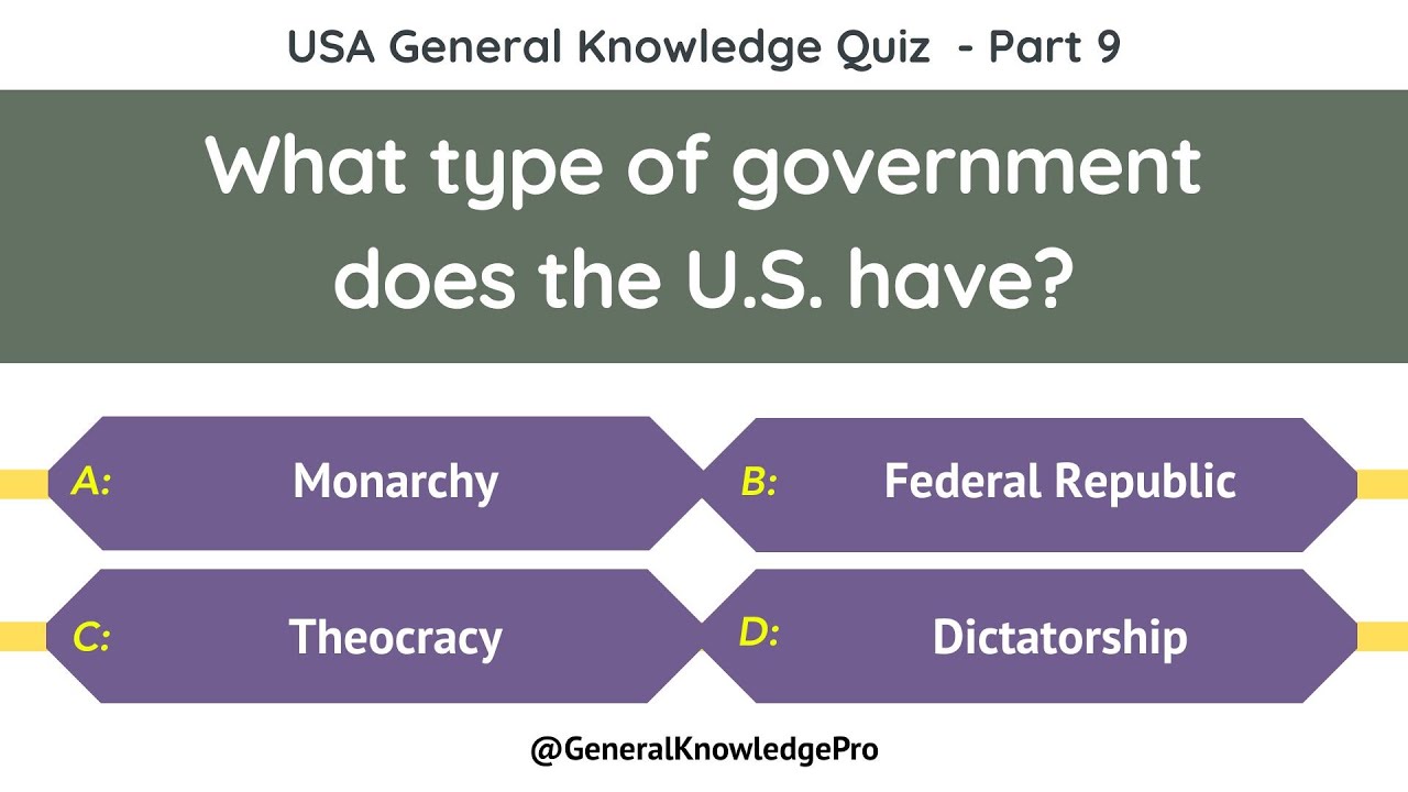 USA General Knowledge Quiz - Part 9/10 | 15 Multiple Choice Questions to Test Your American GK | USA