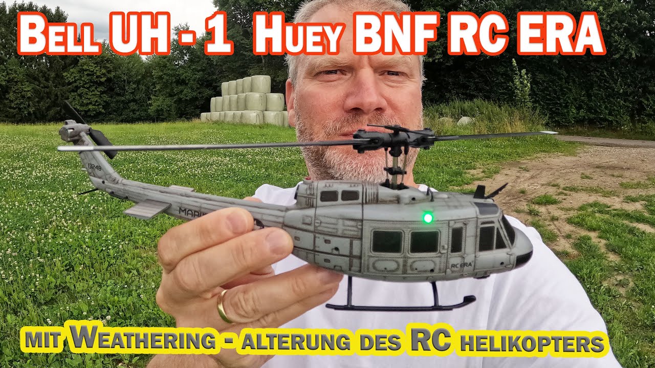 Optik auf alt - top RC ERA C032 Huey RC Helikopter Bell UH -1H mit Weathering  - BNF -
