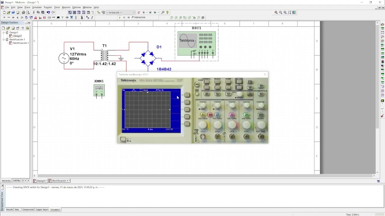 Fuente de voltaje regulada en Multisim