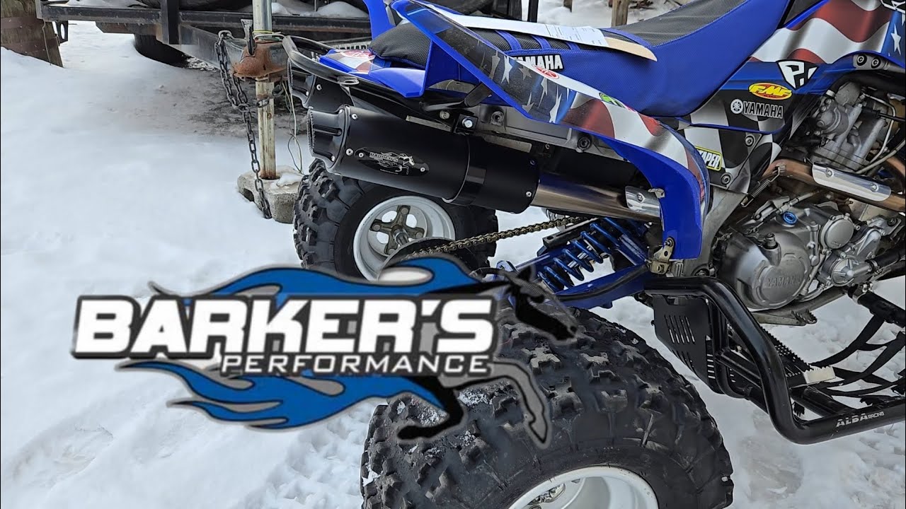 Mystery mod revealed! Installing new Barkers dual exhaust and Power Commander 6 on the Raptor 700!