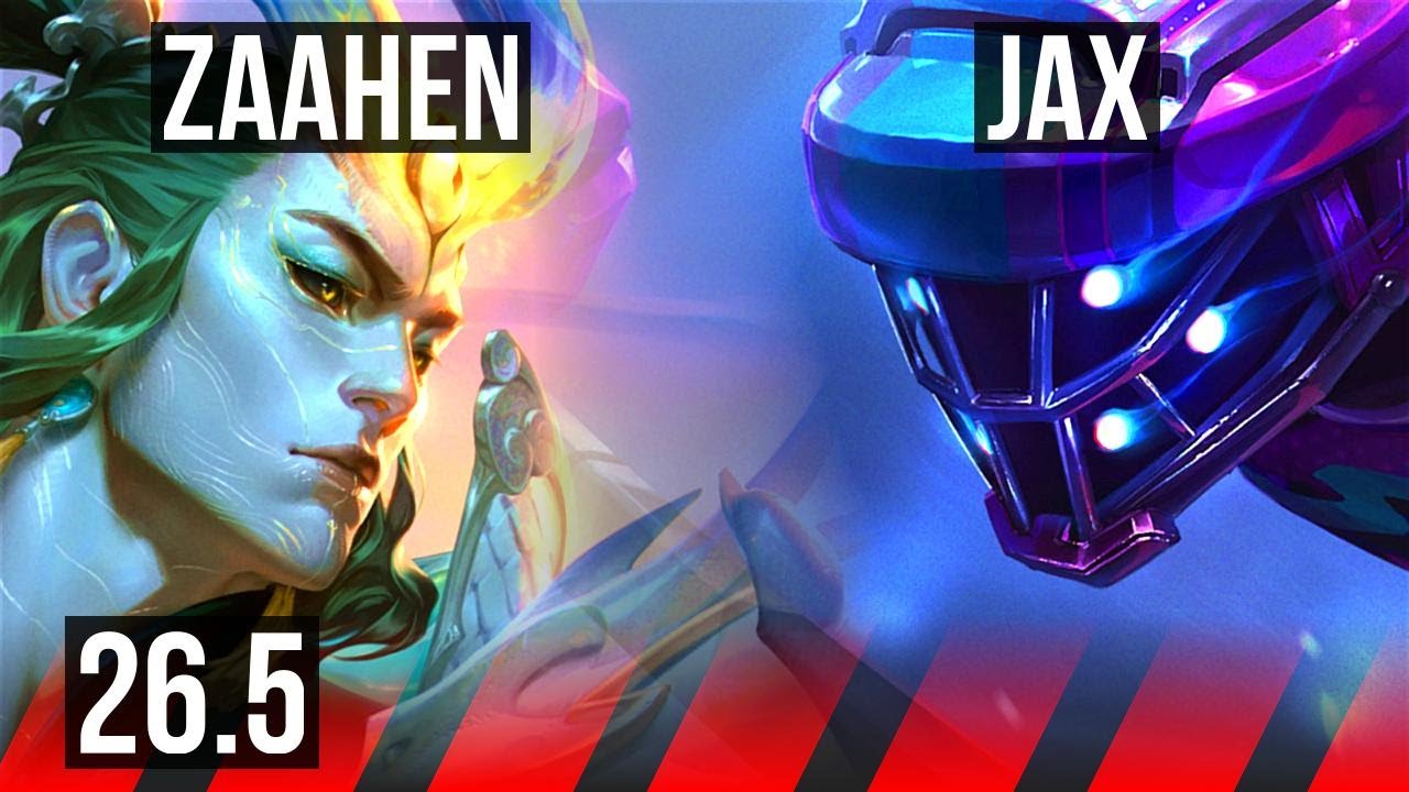 ZAAHEN vs JAX (TOP) | Good KDA: 13/1/9, 47K damage, 6k gold comeback | KR Master | 26.5