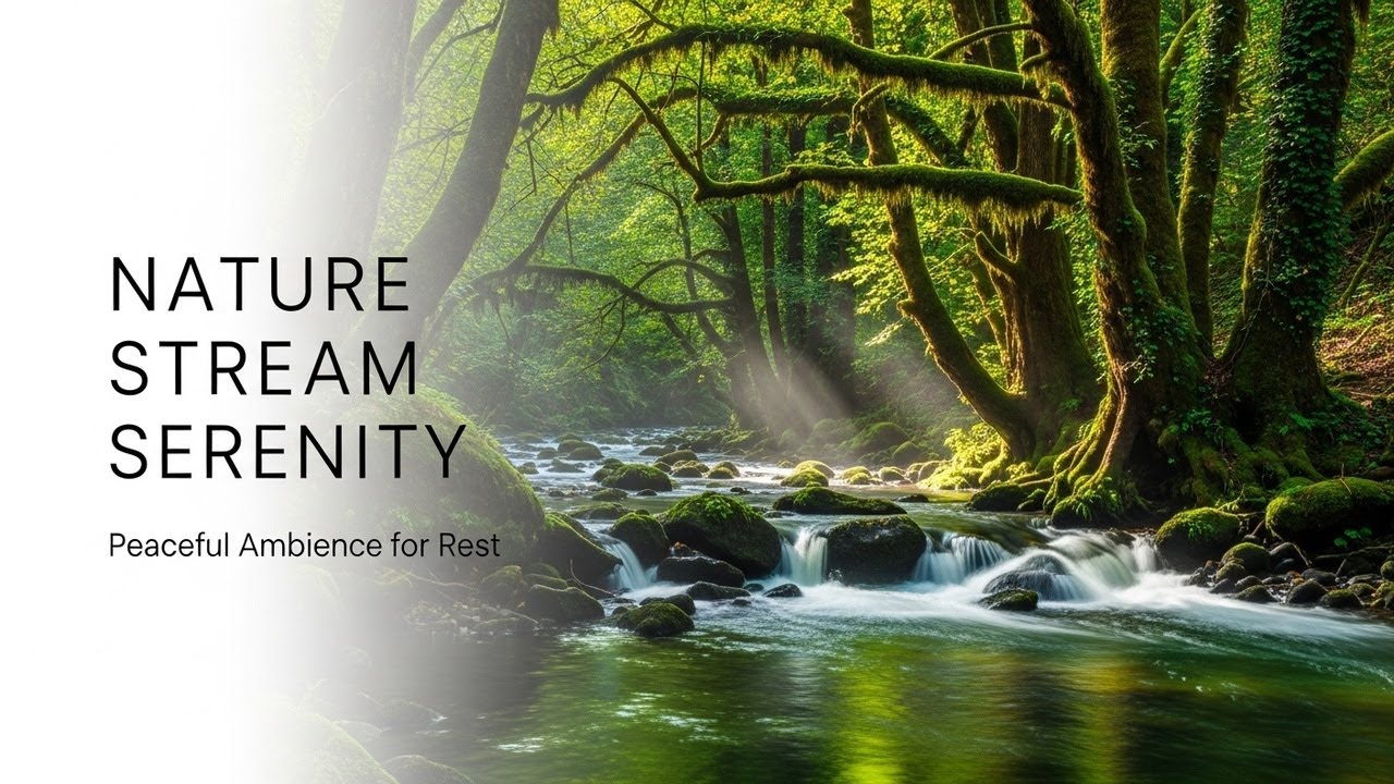 Tranquil Forest Ambience with Soothing Stream Flow for Sleep Study Meditation and Inner Peace
