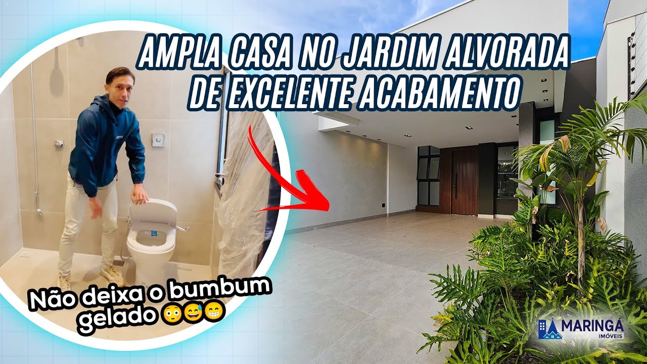 Casa a venda no Jardim Alvorada com 3 quartos (1 suíte) de excelente padrão - Maringá Imóveis