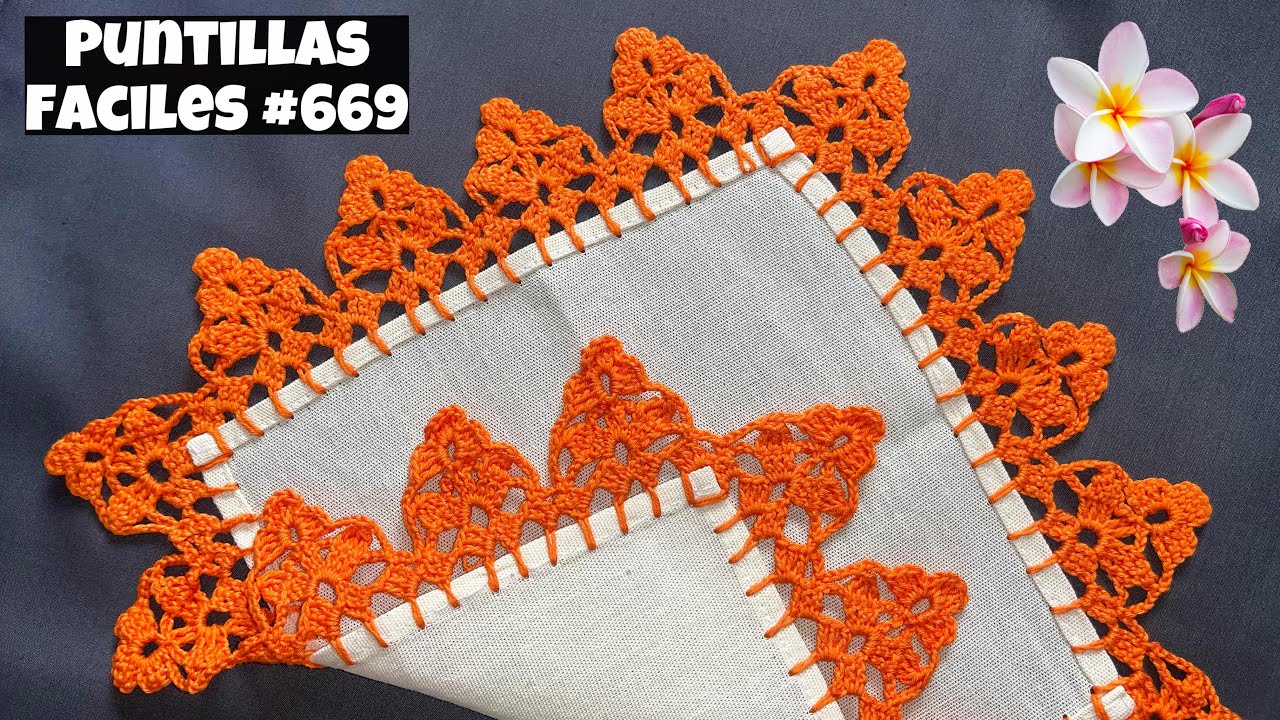 🌈¡FANTÁSTICA!💥PRECIOSA ORILLA PASO A PASO✨ PUNTILLAS FÁCILES 669