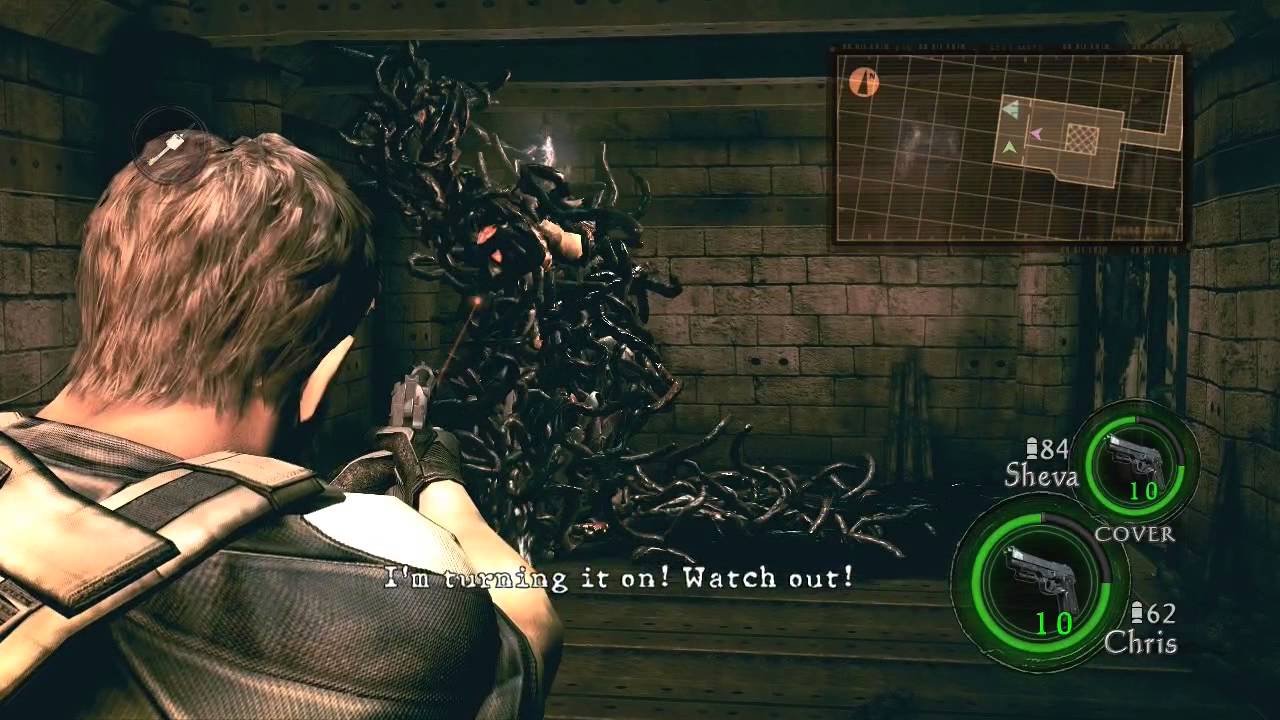04. Resident Evil 5 Walkthrough - Professional Difficulty - Chapter 1-2 Uroboros Boss