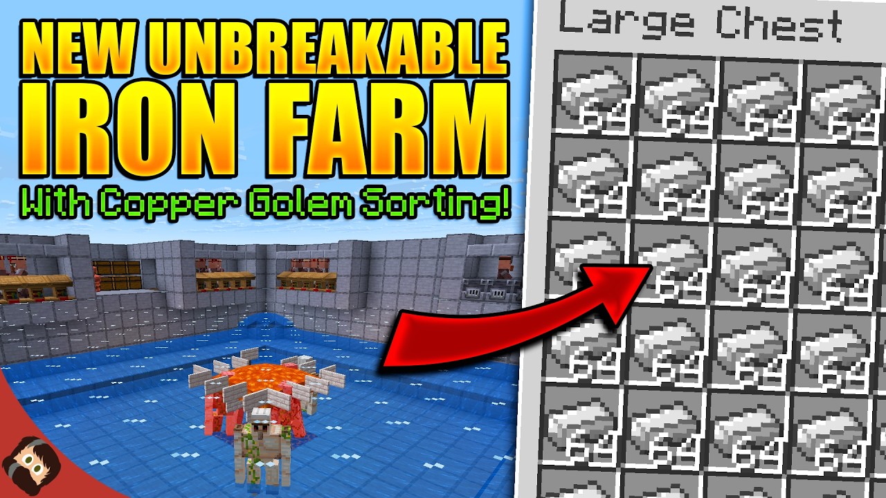 NEW Top Trading Iron Farm With Copper Golem Sorter | Minecraft Bedrock Tutorial