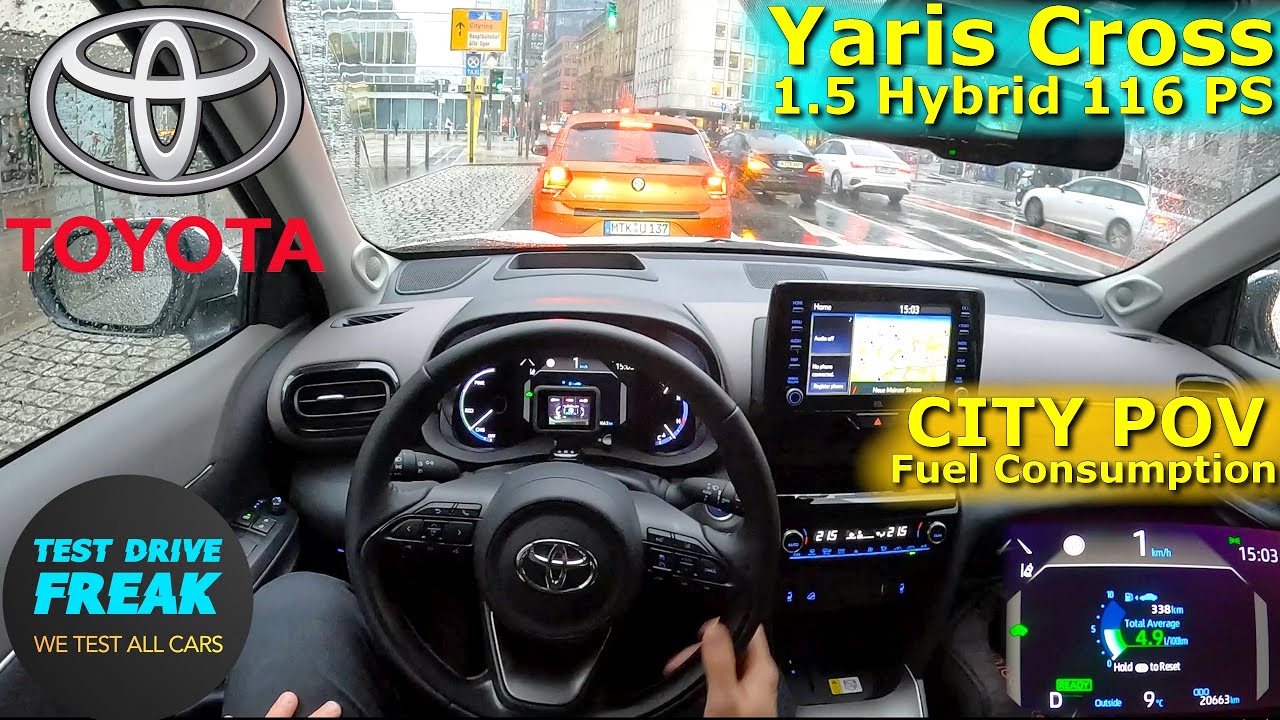 2023 Toyota Yaris Cross 1.5 Hybrid AWD 116 PS CITY POV DRIVE with Fuel Consumption
